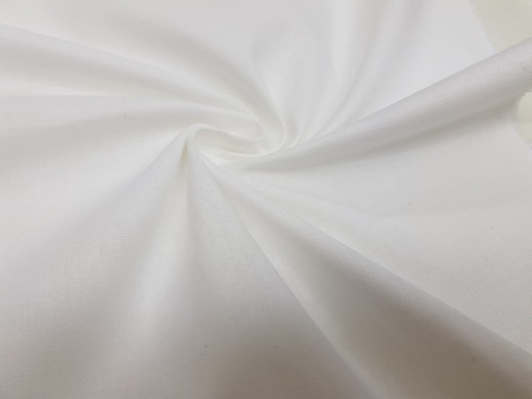 Bombažno platno, poplin - zelo kvalitetno bombažno platno v beli barvi