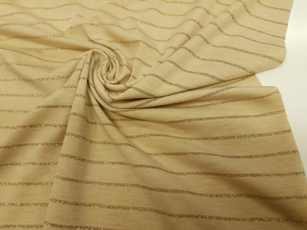 Pletenina jersey, lurex nitka- kamelja osnova, zlata nitka, ZADNJI KOS