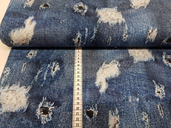 Bombažni jersey,digitalni-jeans MANJŠI VZOREC