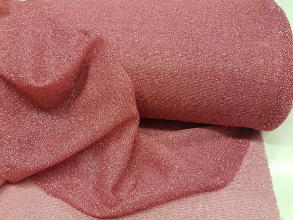 Metalna pletenina, tanjša- živahno roza barva