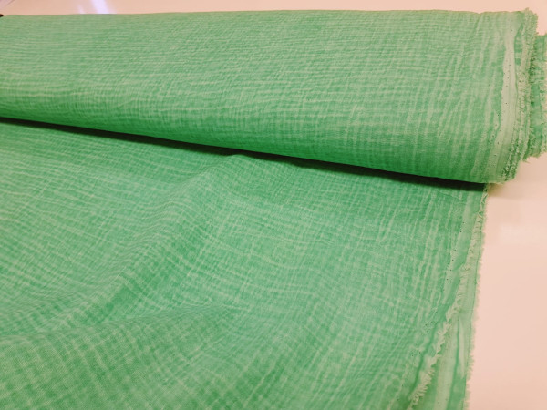 TETRA tkanina, dvoslojna- marogasti potisk lepa zeleno mint barva