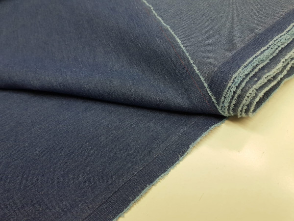 Jeans enobarvni, prožen - srednje modre barve