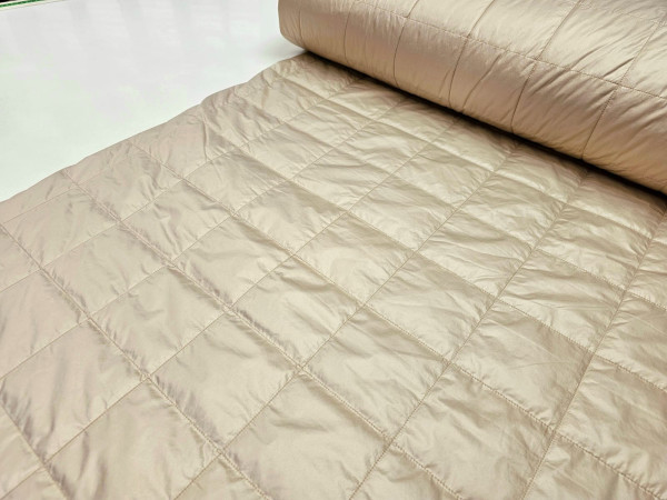 Prešita tkanina,      vatirana,preštepanka, enostranska - svetla bež barva *, zadnji kos