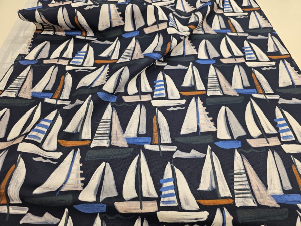 Dekor, digitalni, canvas, morski- večje ladice na temno modri osnovi, ZADNJI KOS