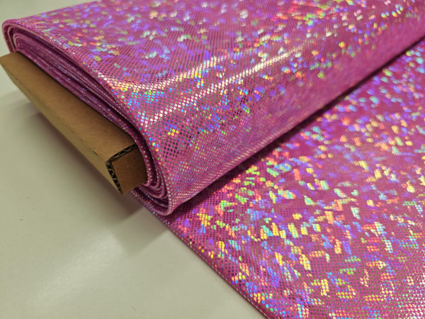Lycra z nanosom-  pink fuksija, honey, hologramska