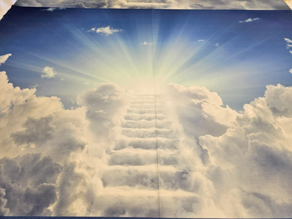 Bombažni jersey,digitalni, abstrakt-  sinjemodro nebo in oblaki, ZELO LEPA TUDI ZA PIŽAME