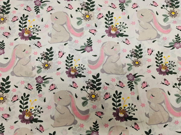 Bombažno platno- zajček na travniku, ZADNJI KOS