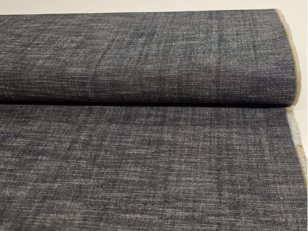 Jeans enobarvni, melirani, prožen - črna melange barva