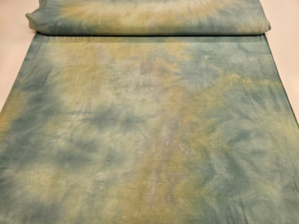 Jersey viskoza-prelivajoče zeleni batik vzorec