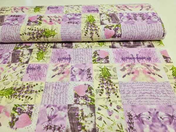 Bombažno platno-  patchwork sivka