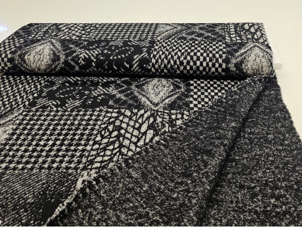 kuhana volna, tweed, tvid-patchwork pletenina
