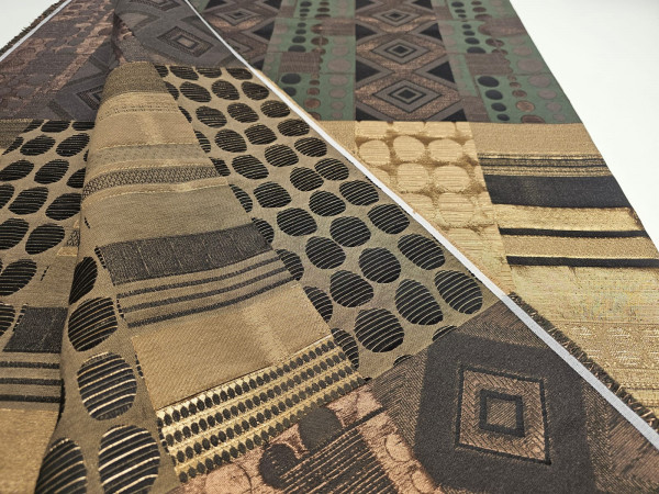 brokat, UNIKAT- abstraktni vzorec v bakrenih barvah, ZADNJI KOS