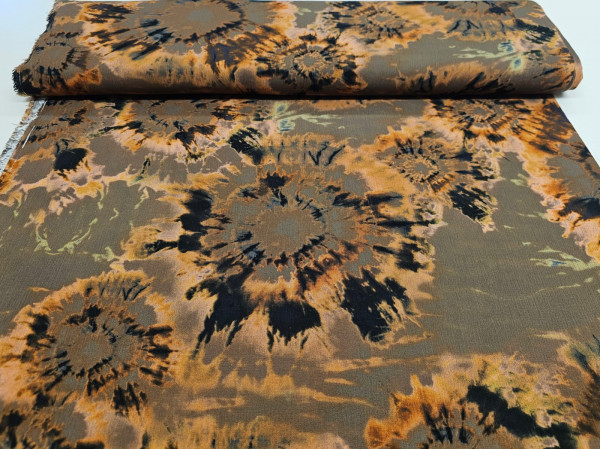 Viskozna tkanina- batik vzorec v rjavkastih tonih, zadnji kos