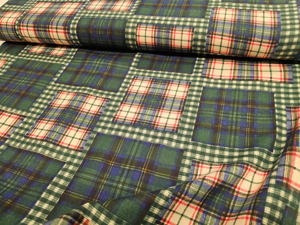 Bombažna flanela, karo, flanela - karirasto blago 