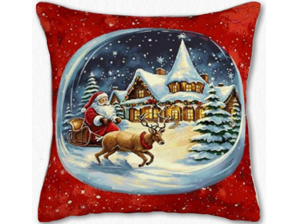 Dekor,gobelin - PANEL,božiček in rudolf, VIŠINA 55CM