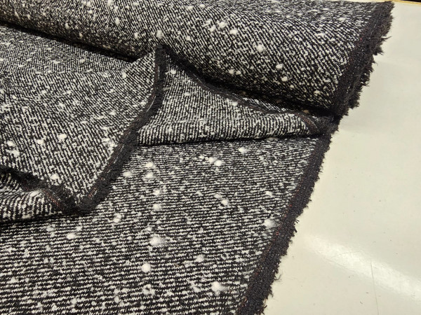 Bukle, volna, mešanica volne- črno bela kombinacija