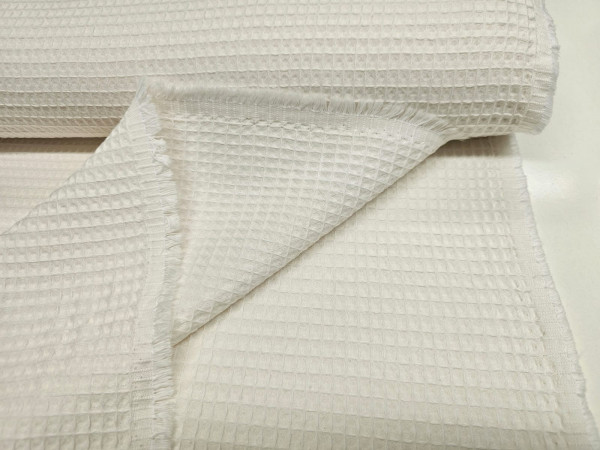 Vafel,bombažni,pike-off white