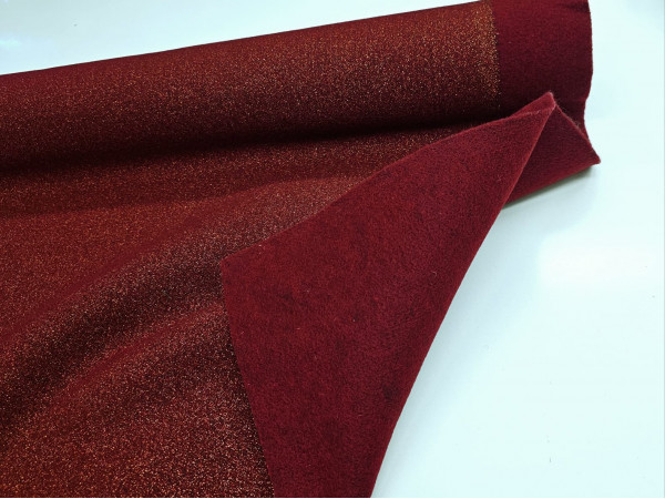 Filc 1,5 mm- bodro rdeča, bleščeča