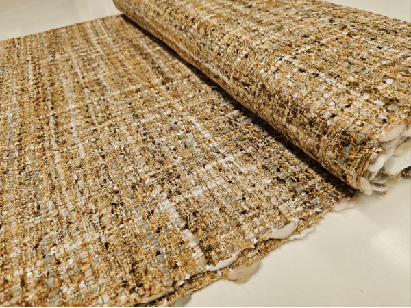 Tvid, bukle, mešanica volne- topla kamel