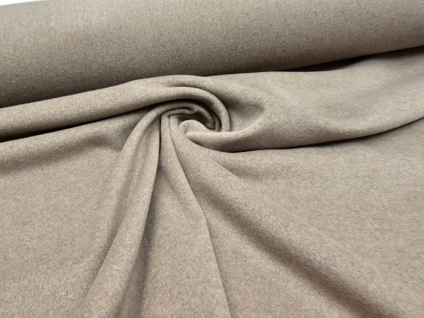 Velur za plašč s kašmirjem- temno beige toupe barva