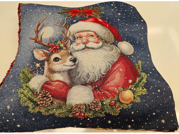 Dekor,gobelin - PANEL, božiček in jelenček rudolf