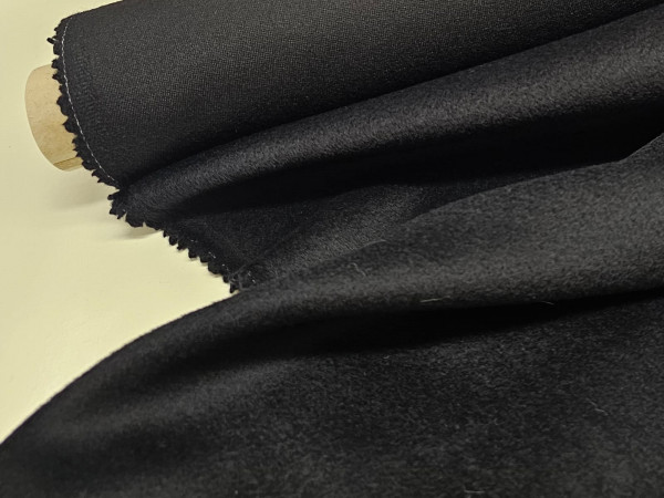 Velur za plašč s kašmirjem -št 66-zelo temno modra, skoraj črna