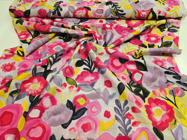 Viskozna tkanina- cvetlični vzorec
