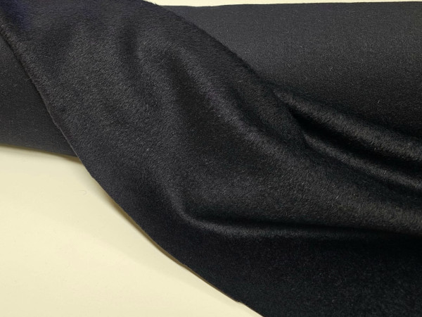 Velur za plašč z moherjem-temno modra