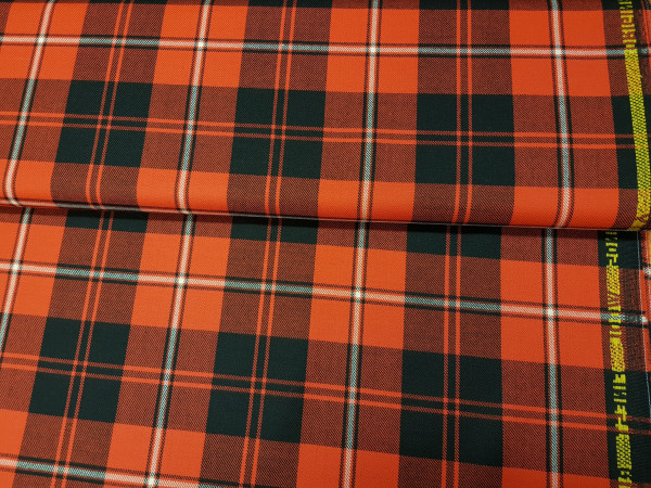 Volnena tkanina - škotski karo rdeče črna kombinacija