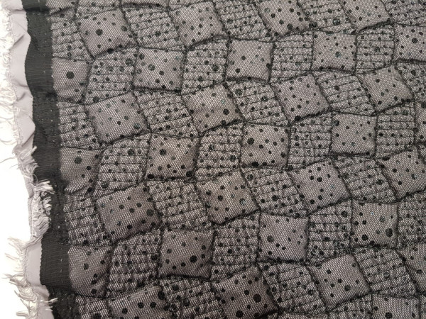 Quilted fabric-grey