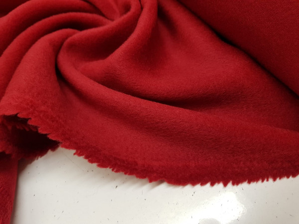 Woolen velour-dark red