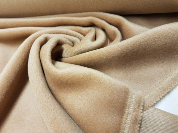 Woolen velour-camel