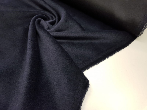 Woolen velour with cashmere- blue