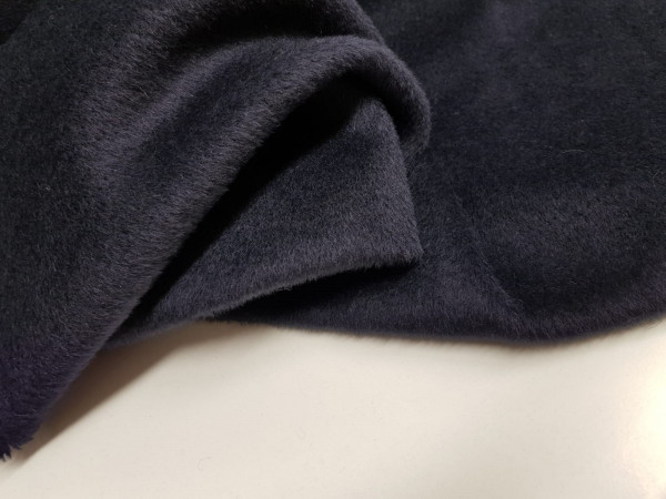 Velur za plašč z moherjem-temno modra, ZADNJI KOS