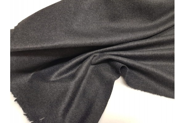 Velur za plašč s kašmirjem-siva melanž barva