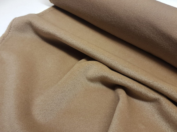 Woolen velour with cashmere- camel 